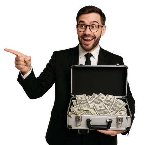human with money